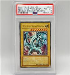 BLUE-EYES WHITE DRAGON LOB-001 GRADED YU-GI-OH CARD 8